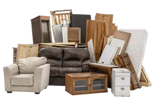 Household waste ready for collection